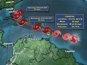 La tormenta llegará a Puerto Rico esta noche 9 de julio y el miércoles afectará ya a la República Dominicana y a Haití.